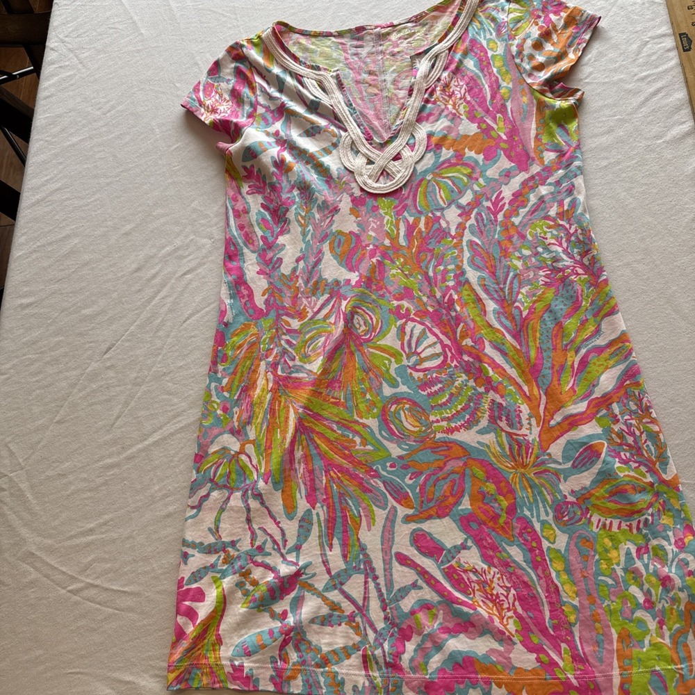 Lilly Pulitzer Women's Dress Size Large Pink/Blue/Green/Yellow